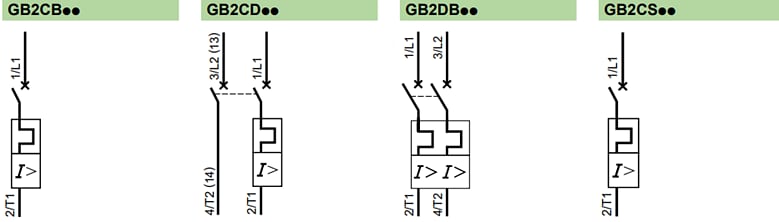 Schematic - Schneider Electric GB2 Circuit Breakers