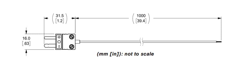 Mechanical Drawing - Cal Test Electronics CT3240 Type K Thermocouple Probe