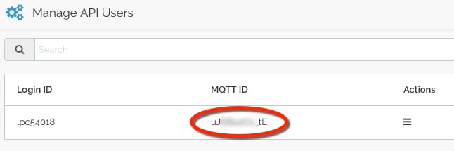 Newly Created User ID With Auto-Generated MQTT ID