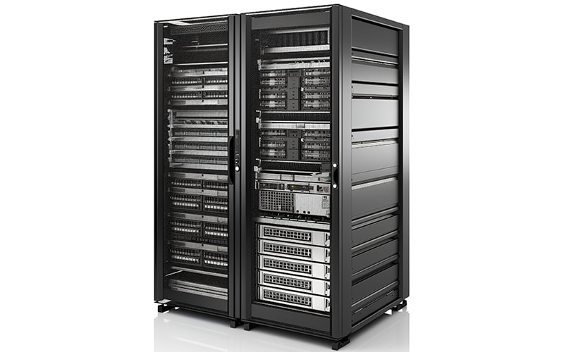 Along with the transition to 800VDC, the power distribution system is moved to an adjacent cabinet, with a heavy cable or busbar linking that rack and the processor rack.